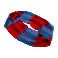 Blue-Red Felt Infinity Scarf 